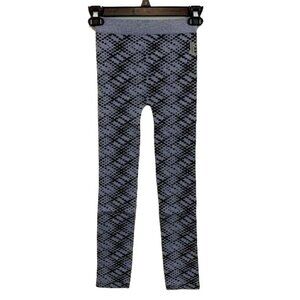 Avocado Blue and Black Spotted Cable Knit Lounge Yoga Leggings